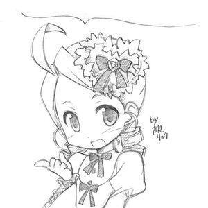 Rating: Safe Score: 0 Tags: 1girl :d blush bow dress drill_hair hat image index_finger_raised kanaria long_sleeves looking_at_viewer monochrome open_mouth pointing puffy_short_sleeves puffy_sleeves ribbon simple_background smile solo striped twin_drills upper_body vertical_stripes white_background User: admin