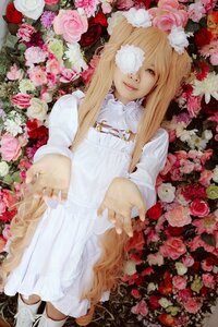 Rating: Safe Score: 0 Tags: 1girl blonde_hair flower hands kirakishou lips long_hair pink_flower pink_rose red_flower red_rose rose solo white_rose User: admin