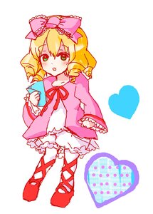 Rating: Safe Score: 0 Tags: 1girl blonde_hair bloomers blush bow dress drill_hair frills full_body green_eyes hair_bow heart hina_ichigo hinaichigo image long_sleeves pink_bow pink_dress solo standing underwear white_bloomers User: admin