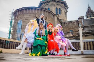 Rating: Safe Score: 0 Tags: 6+girls blonde_hair building dress hair_ornament long_hair multiple_cosplay multiple_girls short_hair sitting tagme thighhighs User: admin
