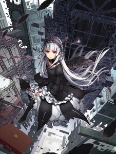 Rating: Safe Score: 0 Tags: 1girl bangs black_dress black_footwear black_legwear black_ribbon black_wings bonnet book boots box building city closed_mouth commentary_request cross detached_collar dress expressionless eyebrows_visible_through_hair feathers flower frills full_body gothic_lolita hair_ornament hairband image juliet_sleeves lolita_fashion lolita_hairband long_hair long_sleeves looking_at_viewer pinlin puffy_sleeves red_eyes ribbon rose rozen_maiden scenery sidelocks silver_hair sitting solo suigintou tower very_long_hair wide_sleeves window wings User: admin