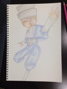 Rating: Safe Score: 0 Tags: 1girl brown_hair capelet hat image long_sleeves looking_at_viewer outstretched_arm pants photo red_eyes short_hair simple_background solo souseiseki traditional_media white_background User: admin