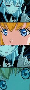 Rating: Safe Score: 0 Tags: 2girls black_wings blonde_hair blue_eyes close-up comic error face image long_hair looking_at_viewer multiple_girls pair pointing polydactyly rozen_maiden screencap shinku silent_comic silver_hair smile suigintou wings User: admin