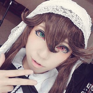 Rating: Safe Score: 0 Tags: 1girl bangs brown_hair closed_mouth eyelashes face fingernails green_eyes hands lips long_hair looking_at_viewer portrait solo suiseiseki User: admin