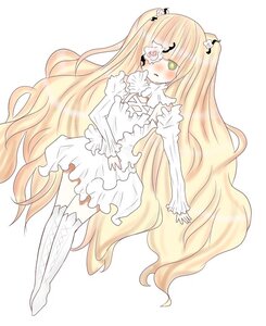 Rating: Safe Score: 0 Tags: 1girl blonde_hair blush boots dress eyepatch hair_ornament image kirakishou knee_boots long_hair long_sleeves solo striped striped_background thighhighs vertical-striped_legwear vertical_stripes very_long_hair zettai_ryouiki User: admin