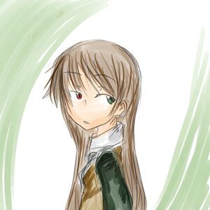 Rating: Safe Score: 0 Tags: 1girl brown_hair green_eyes heterochromia image jacket long_hair looking_at_viewer military military_uniform red_eyes shirt solo striped striped_background suiseiseki uniform upper_body vertical_stripes User: admin