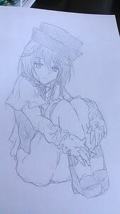 Rating: Safe Score: 0 Tags: 1girl auto_tagged bow capelet closed_mouth eyebrows_visible_through_hair full_body hair_between_eyes hat image long_sleeves looking_at_viewer monochrome short_hair smile solo souseiseki usami_renko User: admin