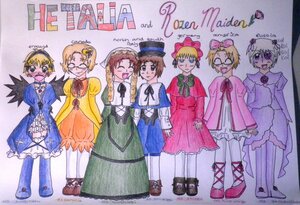 Rating: Safe Score: 0 Tags: 6+girls ^_^ blonde_hair bloomers blue_legwear boots braid brown_hair closed_eyes dress glasses hat hina_ichigo image long_hair long_sleeves multiple multiple_girls pantyhose smile standing tagme top_hat underwear wings User: admin