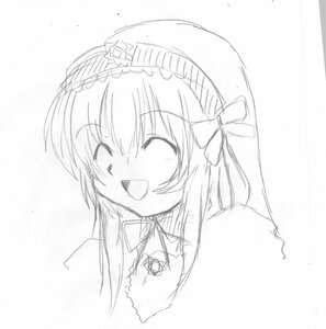 Rating: Safe Score: 0 Tags: 1girl :d ^_^ bangs blush closed_eyes eyebrows_visible_through_hair facing_viewer greyscale image long_hair monochrome open_mouth simple_background sketch smile solo striped suigintou white_background User: admin