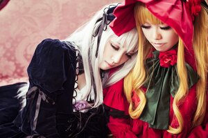 Rating: Safe Score: 0 Tags: 2girls blonde_hair bonnet closed_eyes dress flower hat lips long_hair multiple_cosplay multiple_girls rose shinku siblings sisters suigintou tagme User: admin