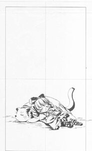 Rating: Safe Score: 0 Tags: 1girl animal_ears bow cat_ears cat_tail closed_eyes hinaichigo image long_hair lying monochrome sleeping solo tail User: admin