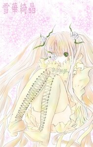 Rating: Safe Score: 0 Tags: 1girl blonde_hair boots cross-laced_footwear dress flower frills green_eyes hair_flower hair_ornament image kirakishou long_hair pink_hair rose sitting solo thighhighs twintails very_long_hair User: admin