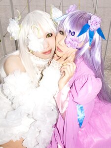 Rating: Safe Score: 0 Tags: 2girls dress eyepatch flower hair_ornament lips long_hair multiple_cosplay multiple_girls one_eye_covered siblings tagme white_hair yellow_eyes User: admin