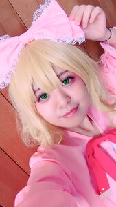 Rating: Safe Score: 0 Tags: 1girl artist_name blonde_hair bow bracelet green_eyes hinaichigo holding lips looking_at_viewer nose object_on_head panties_on_head portrait realistic ribbon short_hair smile solo umbrella underwear User: admin