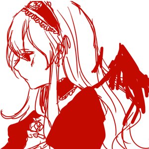 Rating: Safe Score: 0 Tags: 1girl closed_eyes dress hijiri_byakuren image jewelry long_hair monochrome multiple_girls profile red_theme solo suigintou white_background yakumo_yukari User: admin