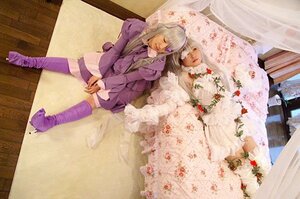 Rating: Safe Score: 0 Tags: 2girls boots closed_eyes flower hair_ornament long_hair multiple_cosplay multiple_girls purple_legwear siblings sitting sleeping tagme thighhighs User: admin