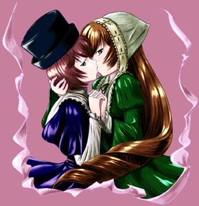 Rating: Safe Score: 0 Tags: 2girls artist_request blush brown_hair dress gothic_lolita green_dress green_eyes hat holding_hands image incest interlocked_fingers kiss lolita_fashion long_hair long_sleeves lowres multiple_girls pair photoshop_(medium) rozen_maiden short_hair siblings sisters souseiseki suiseiseki twincest twins very_long_hair yuri User: admin