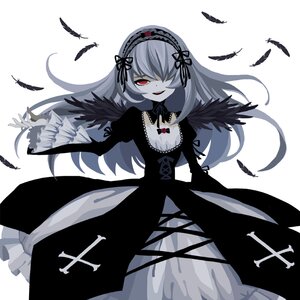 Rating: Safe Score: 0 Tags: 1girl auto_tagged bird black_feathers black_wings crow detached_collar dove dress feathered_wings feathers flower frilled_sleeves frills hairband image lolita_hairband long_hair long_sleeves looking_at_viewer open_mouth red_eyes ribbon seagull smile solo suigintou white_background white_feathers wings User: admin