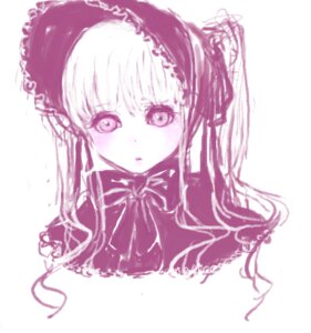 Rating: Safe Score: 0 Tags: 1girl :o blush bow dress hairband image long_hair looking_at_viewer monochrome shinku simple_background solo striped white_background User: admin