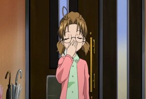 Rating: Safe Score: 0 Tags: 1girl antenna_hair brown_hair closed_eyes glasses human long_sleeves pajamas sakurada_nori screenshot solo upper_body User: admin