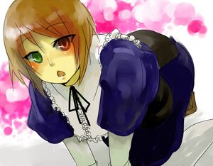 Rating: Safe Score: 0 Tags: :o all_fours bangs blush dress heart heterochromia image long_sleeves looking_at_viewer open_mouth puffy_sleeves red_eyes solo souseiseki User: admin