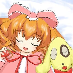 Rating: Safe Score: 0 Tags: 1girl :d ^_^ apple bangs closed_eyes food fruit hinaichigo holding_food holding_fruit image open_mouth orange_hair smile solo User: admin