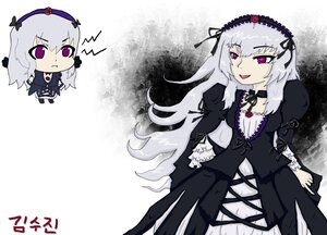 Rating: Safe Score: 0 Tags: 2girls auto_tagged black_dress black_wings dress flower hairband image lolita_hairband long_hair multiple_girls pink_eyes pout purple_eyes rose silver_hair solo suigintou wings User: admin