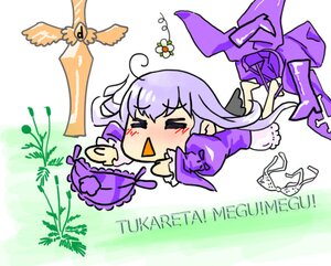 Rating: Safe Score: 0 Tags: 1girl >_< blush chibi closed_eyes flower image long_hair purple_dress purple_panties solo suigintou underwear User: admin