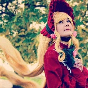 Rating: Safe Score: 0 Tags: 1girl blonde_hair blue_eyes blurry blurry_background blurry_foreground bonnet depth_of_field dress flower long_hair motion_blur photo red_dress rose shinku solo stained_glass umbrella upper_body User: admin