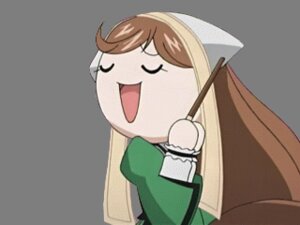 Rating: Safe Score: 0 Tags: 1girl :d ^_^ brown_hair closed_eyes green_dress head_scarf image long_hair open_mouth simple_background smile solo suiseiseki white_background User: admin