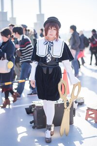 Rating: Safe Score: 0 Tags: 1girl 6+boys black_dress blurry brown_hair depth_of_field dress hat long_sleeves sitting solo solo_focus souseiseki standing User: admin