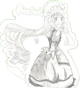 Rating: Safe Score: 0 Tags: 1girl dress drill_hair frills image long_hair long_sleeves looking_at_viewer monochrome smile solo suiseiseki veil User: admin