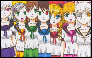 Rating: Safe Score: 0 Tags: 6+girls blonde_hair brown_hair column_lineup genderswap_(mtf) green_eyes grey_hair hair_ornament heterochromia hina_ichigo image letterboxed lineup long_hair multiple multiple_girls red_eyes school_uniform serafuku short_hair silver_hair smile souseiseki suigintou tagme User: admin