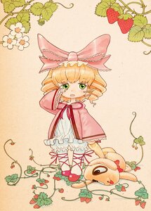 Rating: Safe Score: 0 Tags: 1girl apple blonde_hair bloomers bow cherry dress drill_hair flower food frills fruit grapes green_eyes hair_bow hina_ichigo hinaichigo image leaf lily_of_the_valley long_sleeves object_namesake pink_bow pink_dress plant potted_plant short_hair solo standing strawberry strawberry_print tulip underwear vines User: admin