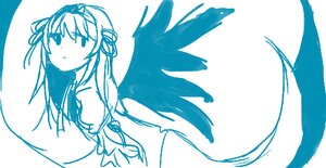 Rating: Safe Score: 0 Tags: 1girl akemi_homura akuma_homura bare_shoulders blue_theme dress elbow_gloves feathered_wings gloves hair_ribbon image long_hair looking_at_viewer monochrome ribbon simple_background solo suigintou white_background wings User: admin
