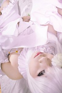 Rating: Safe Score: 0 Tags: 1girl bangs blurry depth_of_field dress flower kirakishou lips looking_at_viewer nose realistic solo User: admin