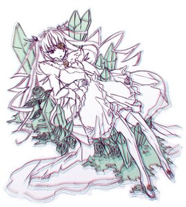 Rating: Safe Score: 0 Tags: 1girl barasuishou bare_shoulders dress elbow_gloves flower gloves image long_hair monochrome rose solo thighhighs wedding_dress User: admin
