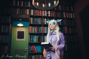 Rating: Safe Score: 0 Tags: 1girl bangs barasuishou blue_eyes book book_stack bookshelf dated dress flower hair_flower hair_ornament holding_book indoors library long_hair open_book quill signature solo User: admin
