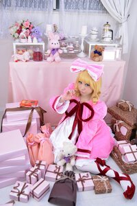 Rating: Safe Score: 0 Tags: 1girl bed bedroom blonde_hair blue_eyes curtains dress hinaichigo pink_dress ribbon sitting solo stuffed_animal teddy_bear underwear User: admin