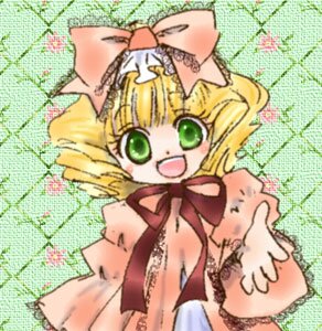 Rating: Safe Score: 0 Tags: 1girl :d blonde_hair green_eyes hat hinaichigo image looking_at_viewer open_mouth red_dress smile solo User: admin