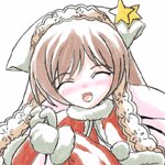 Rating: Safe Score: 0 Tags: 1girl bangs blush brown_hair closed_eyes eyebrows_visible_through_hair gloves image long_hair open_mouth scarf simple_background solo suiseiseki upper_body white_background white_scarf User: admin