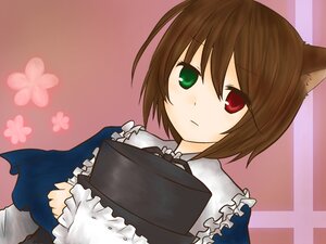 Rating: Safe Score: 0 Tags: 1girl animal_ears bangs blush brown_hair dress frills green_eyes heterochromia image long_sleeves looking_at_viewer red_eyes short_hair solo souseiseki upper_body User: admin