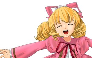 Rating: Safe Score: 0 Tags: 1girl :d ^_^ blonde_hair bow closed_eyes dress drill_hair hina_ichigo hinaichigo image long_sleeves open_mouth pink_bow ribbon simple_background smile solo upper_body white_background User: admin