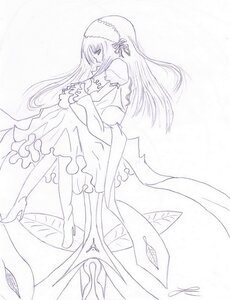 Rating: Safe Score: 0 Tags: 1girl dress floating_hair frilled_sleeves frills full_body greyscale hairband image long_hair long_sleeves monochrome puffy_sleeves ribbon rose signature simple_background solo standing suigintou very_long_hair white_background User: admin