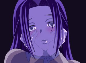 Rating: Safe Score: 0 Tags: 1girl bangs black_background hair_intakes hand_on_own_face hands_on_own_cheeks hands_on_own_face human image kakizaki_megu looking_at_viewer simple_background solo User: admin