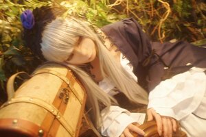 Rating: Safe Score: 0 Tags: 1girl bangs black_dress blue_flower closed_mouth dress flower lantern long_hair long_sleeves rose solo suigintou upper_body white_hair User: admin