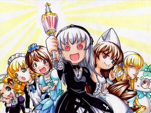 Rating: Safe Score: 0 Tags: 6+girls blonde_hair brown_hair dress frills green_eyes head_scarf heterochromia hina_ichigo image kanaria long_hair multiple multiple_girls one_eye_closed open_mouth red_eyes shinku silver_hair smile souseiseki suigintou suiseiseki tagme User: admin