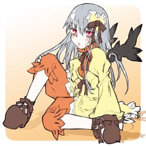 Rating: Safe Score: 0 Tags: 1girl blush bow dress image kanaria long_hair long_sleeves looking_at_viewer red_eyes sitting solo striped suigintou wings yellow_dress User: admin