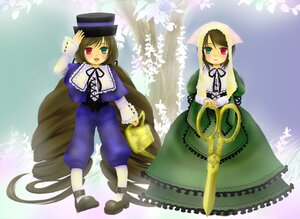 Rating: Safe Score: 0 Tags: 2girls brown_hair costume_switch dress green_dress green_eyes hat heterochromia image long_hair long_sleeves looking_at_viewer multiple_girls open_mouth red_eyes short_hair siblings sisters smile souseiseki suiseiseki twins very_long_hair watering_can User: admin
