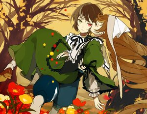 Rating: Safe Score: 0 Tags: 2girls blackfool brown_hair dress flower green_dress green_eyes heterochromia image long_hair long_sleeves multiple_girls pair red_eyes short_hair siblings sisters souseiseki suiseiseki tree twins very_long_hair User: admin
